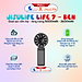 Quạt sạc cầm tay gấp gọn JisuLife Life 7 - dung lượng 3600-5000mAh - Hàng chính hãng