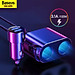 Tẩu sạc Baseus High Efficiency 1 to 2 Cigarette Lighter đa năng tích hợp bộ chia cổng sạc- hàng chính hãng