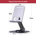 Giá Đỡ Điện Thoại Máy Tính Bảng Hợp Kim Nhôm Xoay 360 Độ, Kiểu Dáng Công Nghệ, Gấp Gọn Tiện Lợi- hàng nhập khẩu