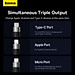 Cáp sạc 3 đầu Baseus StarSpeed 1 for 3 Fast Charging Data Cable USB to M+L+C 3.5A - Hàng chính hãng