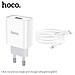 Bộ sạc Hoco C81A sạc nhanh 2.1A Max - Hàng Chính Hãng 1 cổng sạc Usb to lai ning  chất liệu PVC an toàn Pon Case