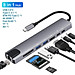 Bộ Chuyển Đổi Hub USB C Hub 8 Trong 1 Type C 3.1 Sang 4K RJ45 Đọc Thẻ SD / TF Cho MacBook Notebook Laptop Máy Tính-Hàng Chính Hãng