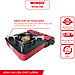 Bếp Gas Du Lịch (Bếp Gas Mini) WINDO - 166F | Bếp gas mini tiết kiệm gas có hộp nhựa bảo vệ - màu ngẩu nhiên- hàng chính hãng
