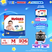 Tã/bỉm quần HUGGIES SKINCARE MEGA JUMBO size M 106 miếng