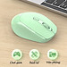 Chuột không dây Bluetooth, chuột máy tính HXSJ M107B chống ồn, DPI 1600, chế độ kép wireless usb 2.4Ghz, bluetooth chuyên dùng cho laptop, máy tính, tivi - Hàng chính hãng