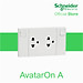 Ổ cắm đôi 3 chấu 16A có công tắc, size E AvatarOn A - Schneider Electric - M3T-SIS-WE