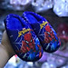 Dép bông cho bé trai đi trong nhà lót lông siêu mềm đế cao su dẻo chống trơn họa tiết siêu nhân spiderman thời trang D46
