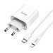 Bộ sạc PD 20W hoco. C80A – Hàng Chính Hãng 2 cổng ( USB + Type-C )  sạc nhanh 3A, Quick Charger 3.0 cho iPhone/iPad ( kèm dây 1m )