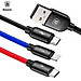 Cáp Sạc Đa Năng 3 Đầu IP - Microusb - Type-C Dài 30cm / 120cm Sạc 3 Thiết Bị Cùng Một Lúc Công Suất 3.5A - Hàng Chính Hãng Baseus