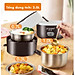 Bộ Hộp Cơm Giữ Nhiệt Văn Phòng Cao Cấp Cắm Điện inox 3 tầng - Chính hãng dododios