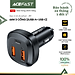 Sạc ô tô Acefast 66W 3 cổng 2xUSB-A + USB-C - B9 Hàng chính hãng Acefast