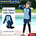Bộ bơi bé trai chống nắng cao cấp, áo bơi dài tay khóa kéo, quần dài 2 lớp chất thun bơi lạnh, thời trang nam tính, có size lớn | BT72