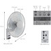 Quạt Treo Tường Toshiba F-WSA20(H)VN (55W) - Xám - Hàng chính hãng