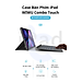 Bao Da Kèm Bàn Phím Không Dây WIWU ComboTuoch Dùng Cho iPad 10.2/ 10.5, iPad Pro 11 inch/Air 4/Air5, Ipad Gen 10( Có Khe Để Bút) Có Đèn Led Phím, Trackpad Mượt, Có Thể Tháo Rời Bàn Phím- Hàng chính hãng