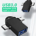 Đầu Chuyển Đổi OTG Cổng Type-C Sang USB 3.0 - Chất Liệu Vỏ Kim Loại Cáp OTG USB Type C to USB 3.0 Đầu Chuyển Đổi USB OTG Type C Tốc Độ Cao Tương Thích Với Điện Thoại Máy Tính Type C Micro Usb sang Usb 3.0 cao cấp tiện dụng Hàng Nhập Khẩu