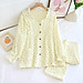 Đồ Bộ Bầu Và Sau Sinh AZ223 Có Khe Mở Cho Con Bú Chất Liệu Muslin Nhẹ Mát Mặc Xuân Hè Và Thu Đông