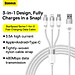 Cáp sạc 3 đầu Baseus StarSpeed 1 for 3 Fast Charging Data Cable USB to M+L+C 3.5A - Hàng chính hãng