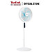 Quạt đứng có điều khiển từ xa Tefal Turbo Silence Plus VH689990 màu trắng cánh xanh - Hàng chính hãng