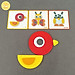 Đồ Chơi Xếp Hình Gỗ Con Vật Montessori - Ghép Hình Thông Minh Phát Triển Tư Duy Cho Bé