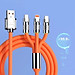 Dây Sạc 3 Đầu, Dây Sạc Nhanh 120W Với 3 Đầu Sạc Phù Hợp Với Nhiều Dòng Điện Thoại Dài Khoảng 1.2 Mét - Hàng Nhập Khẩu - Giao Màu Ngẫu Nhiên