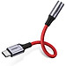 USB type C sang audio 3.5mm truyền âm thanh vỏ nhôm chống nhiễu dài 10cm màu đỏ  Ugreen 70506 AV153 Hàng Chính Hãng