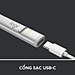 Bút cảm ứng Logitech Crayon dành cho iPad - Công nghệ kỹ thuật số như Apple Pencil, không độ trễ, sạc nhanh USB C - Hàng chính hãng