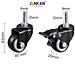 Bánh Xe Đen Đầu Vít Xoay 360 Có Khóa, Hàng Chất Lượng ANKAN, Lắp Xe Đẩy Hàng, Tủ, Bàn Ghế