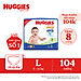 Tã/bỉm quần Huggies Skin Care Mega Jumbo L96+8 miếng với tràm trà dịu da