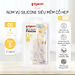 Núm vú cổ hẹp silicone siêu mềm Pigeon (2 cái/vỉ)