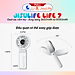 Quạt sạc cầm tay gấp gọn JisuLife Life 7 - dung lượng 3600-5000mAh - Hàng chính hãng