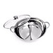 Nồi Lẩu 2 Ngăn Inox 30 cm, Nồi Lẩu Điện Đa Năng Dùng Làm 2 Món Lẩu Cùng Lúc ,Thiết Kế Dạng Âm Dương Mới Lạ , Hấp Thụ Nhiệt Và Làm Nóng Nhanh , Tiết Kiệm Thời Gian –Hàng Chính Hãng