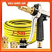 Bộ dây vòi xịt nước rửa xe, tưới cây . tăng áp 3 lần, loại 3m, 5m 206236Sđầu đồng, cút đồng, d.vàng