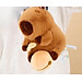 Thú nhồi bông capybara gõ mõ ngộ nghĩnh - Size 35cm - Quà tặng gấu bông chuột lang nước dành cho người cần tịnh tâm.