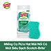Combo 2 Miếng rửa chén hạt nổi siêu sạch 3M Scotch Brite đa năng, mút kháng khuẩn, không bám cặn bẩn gây mùi màu xanh