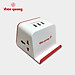 Ổ cắm Điện Quang ĐQ ESK 2WR 23-3U (2 lỗ 3 chấu, 3 USB, dây dài 2m, màu trắng đỏ)