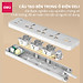 Ổ Cắm Điện Mẫu Mới 2025 Deli Ổ ĐIện Đa Năng Chống Cháy Nổ 2500W Cổng Sạc USB/ TypeC Thông Minh