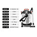 Máy hút bụi công nghiệp đa năng khô và ướt ABG Yili YLW-6263A loại 12 lít công suất 1200W - thùng inox kèm phụ kiện hút bụi 9 món - Hàng Chính Hãng