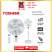 Quạt đứng Toshiba F-LSA20(W)VN, Màu trắng, 60W - Điều khiển từ xa - 5 cánh - Hẹn giờ tắt/mở - Hàng chính hãng, bảo hành 12 tháng