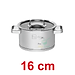 Nồi inox 304 Fivestar 3 đáy bếp từ nắp kính (16cm ), tặng 5 muỗng ăn