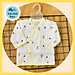 Túi 5 Áo Sơ Sinh Cotton Tay Dài Cài Nút Xéo Họa Tiết JOU - Size 1,2,3 cho bé sơ sinh -9kg