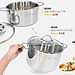 Bộ nồi chảo quánh inox FiveStar Plus 5 chiếc 3 lớp đáy liền inox 304 nắp kính, bảo hành 25 năm