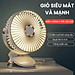 Quạt Mini Tích Điện Kẹp Bàn F60 - 5 Tốc Độ Gió, Xoay 720 Độ, Lồng Quạt 15cm, Sạc Type C - HÀNG CHÍNH HÃNG MINIIN