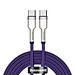 Cáp sạc nhanh Baseus Cafule Metal Series Type C to Type C 100W CATJK (Fast charge & Data Cable)- Hàng chính hãng