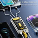 Sạc Dự Phòng trong suốt 30000mAh - sạc siêu nhanh, tích hợp 4 cáp, 2 cổng usb, sạc cùng lúc nhiều điện thoại - Hàng chính hãng