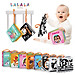 Sách vải kích thích thị giác cho bé sơ sinh 0 đến 12 tháng - Hiệu Lalala Baby - 8 trang kích thước 12x11 cm