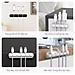Kẹp cố định dây cáp, dây tai nghe, dây mạng, dây sạc... giúp gọn không gian 5 rãnh Màu ĐEN - Hàng chính hãng