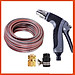 Bộ dây và vòi xịt tăng áp rửa xe tưới cây 7-10M(cút đồng nối nhựa đen) 206817