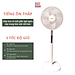 Quạt Cây Đứng Mitomo FCE-60 có điều khiễn từ xa, hẹn giờ hàng chính hãng