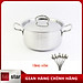 Nồi inox 3 đáy sandwich inox 430 cao cấp Fivestar Standard đáy từ nắp inox (16cm/18cm/20cm/24cm/26cm/28cm/30cm ) , tặng 5 muỗng