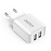Cóc củ sạc nhanh Dual USB hiệu CHOETECH C0030 cho điện thoại / máy tính bảng hỗ trợ sạc nhanh 5V-2A trang bị chip bảo vệ thông minh, thiết kế nhỏ gọn - Hàng chính hãng
